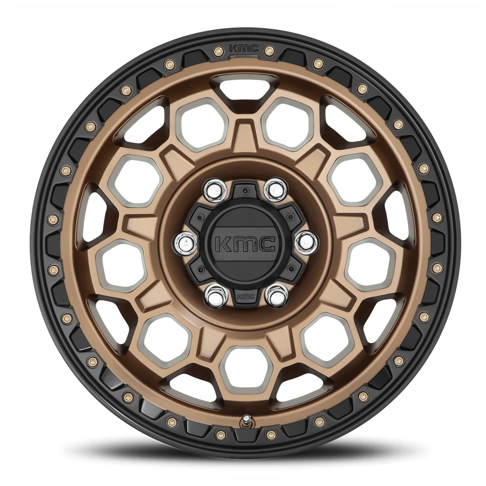 KMC Trek 17x8" 6x139.7mm 106.1mm CB +20mm Matte Bronze Black Lip
