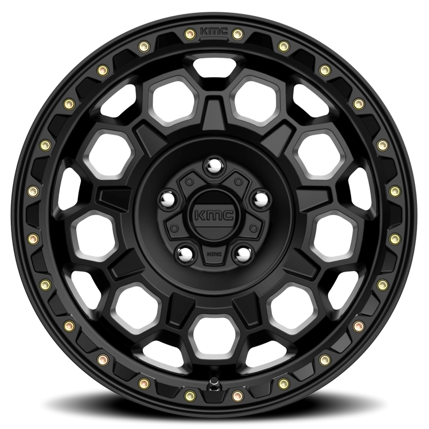 KMC Trek 17x8" 5x107.95mm 72.56mm CB +38mm Satin Black