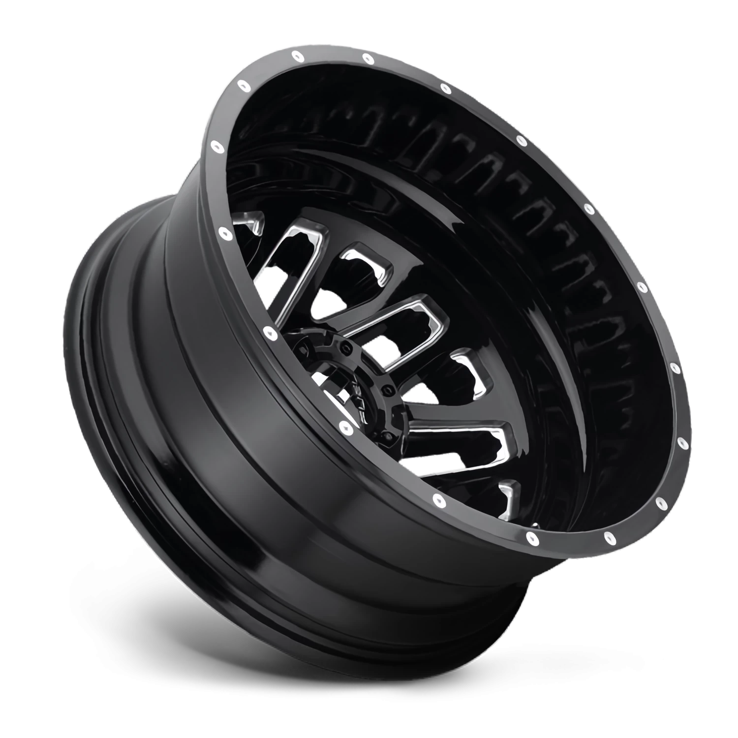 Fuel Triton Dually 20x8.25" 8x165.1mm 121.5mm CB -240mm Gloss Black Milled