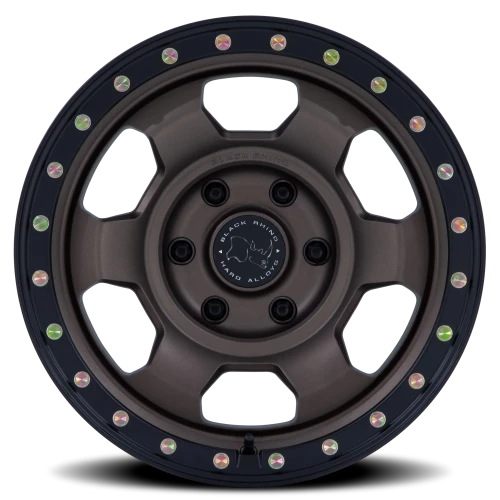 Black Rhino Trooper 17x8.5" 6x139.7mm 106.1mm CB -10mm Burnt Bronze Matte Black Lip