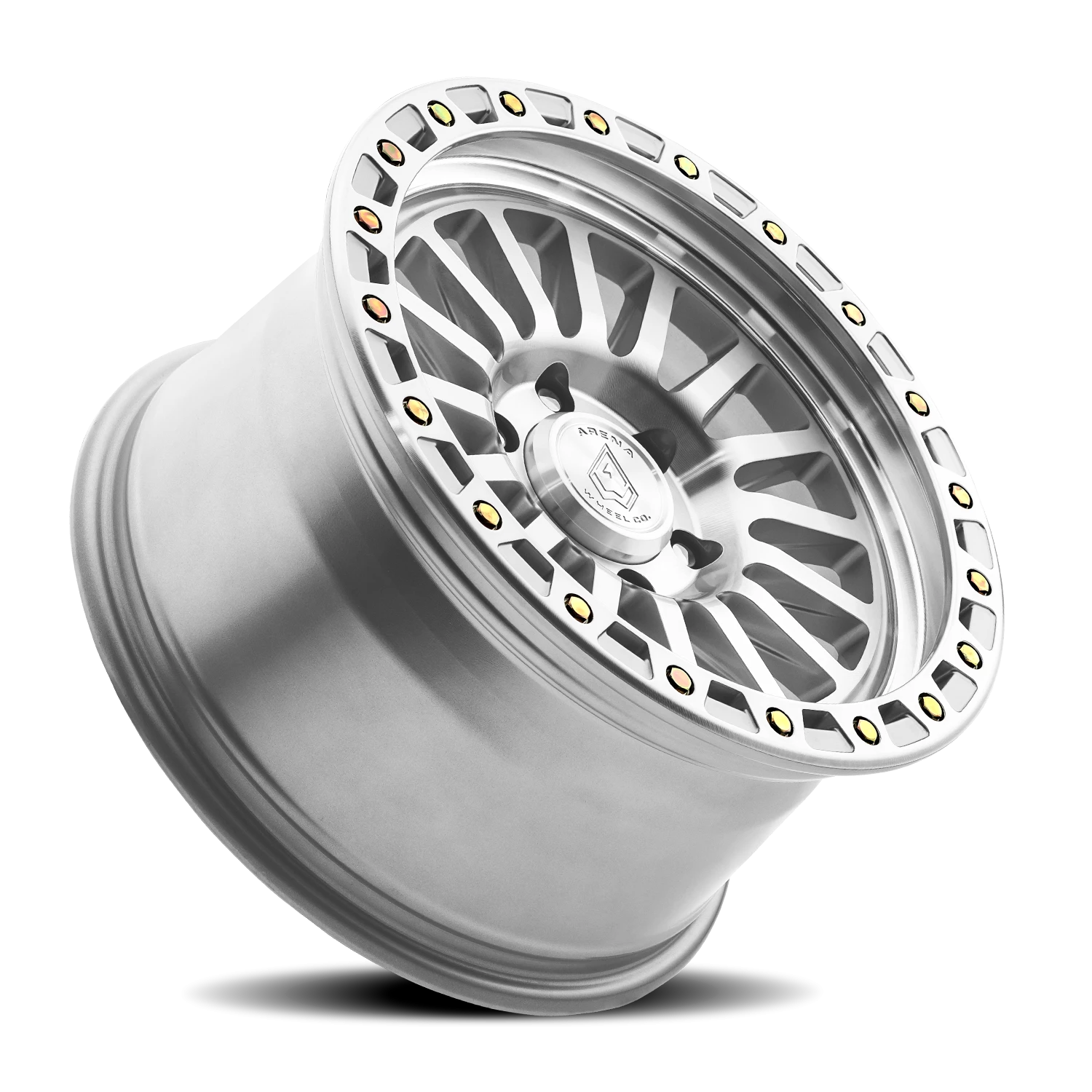 Arena Trophy 17x9" 6x139.7mm 106.1mm CB -12mm Gloss Silver Machined