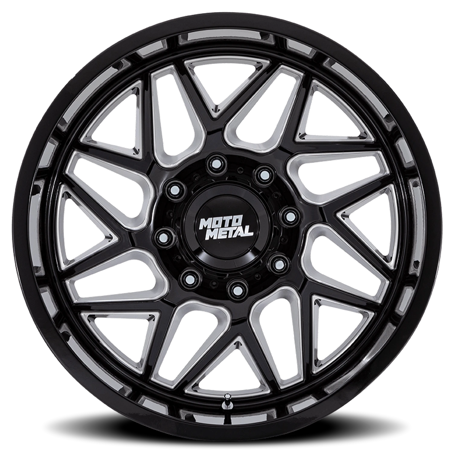 Moto Metal Turbine MO812 BE 20x9 +1 6x135mm 87.1mm Gloss Black Milled