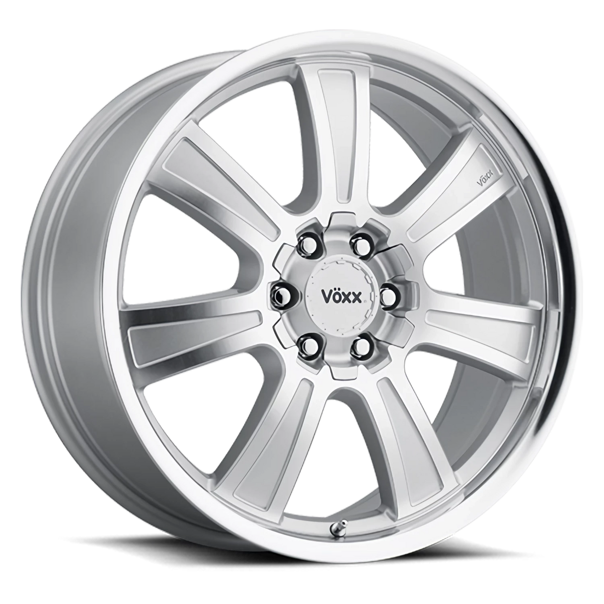 Voxx Wheel Turin 17x8.5 +39 6x132mm 93.2mm Silver Mirror Machined Face-Machined Lip