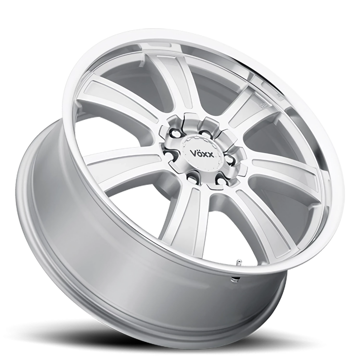 Voxx Wheel Turin 17x8.5 +39 6x127mm 87.1mm Silver Mirror Machined Face-Machined Lip