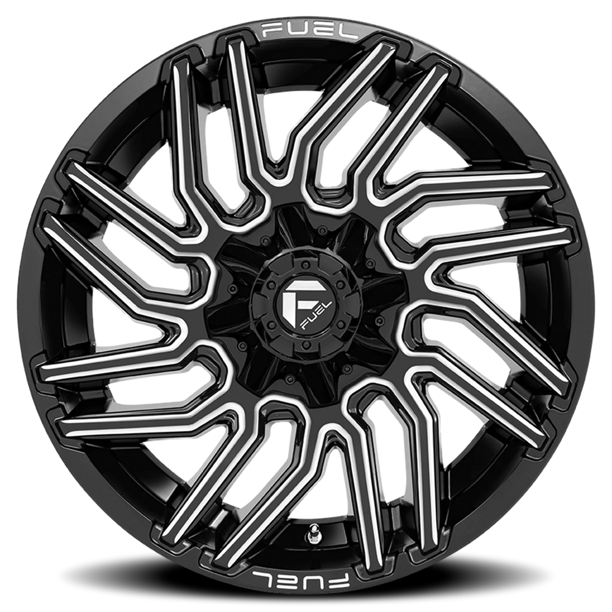 Fuel Typhoon 22x12 -44 8x165.1mm 125.2mm Gloss Black Milled
