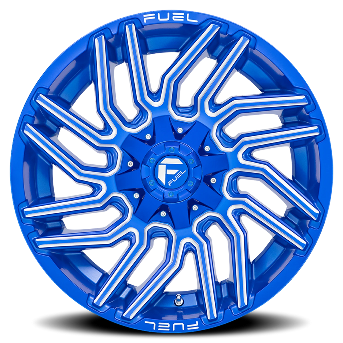 Fuel Typhoon 22x12 -44 5x114.3mm 78mm Anodized Blue Milled