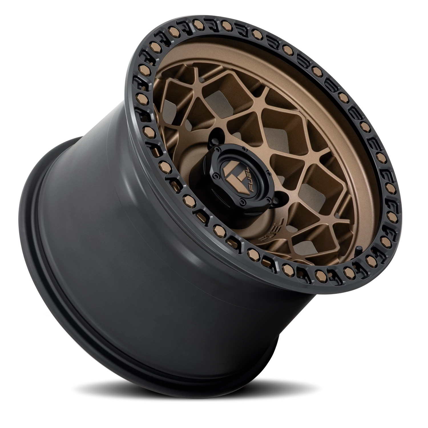 Fuel Unit UTV 15x7" 4x137mm 110.1mm CB +10mm Bronze Matte Black Ring