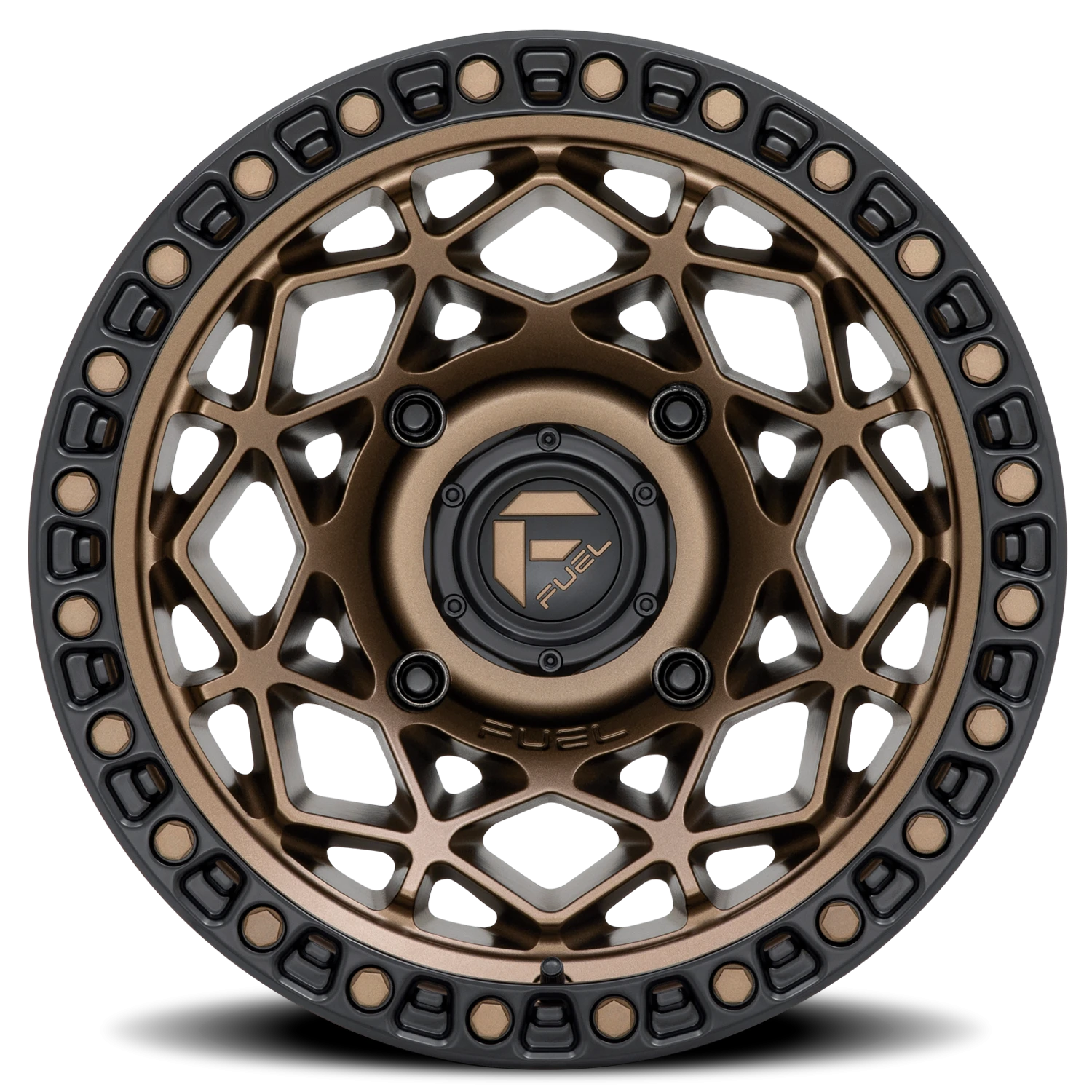 Fuel Unit UTV 15x7" 4x156mm 132mm CB +10mm Bronze Matte Black Ring