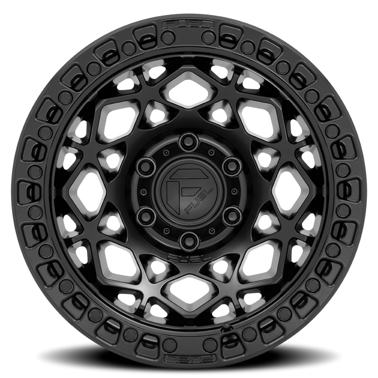 Fuel Unit 17x9" 6x139.7mm 106.1mm CB +1mm Matte Black Matte Black Ring