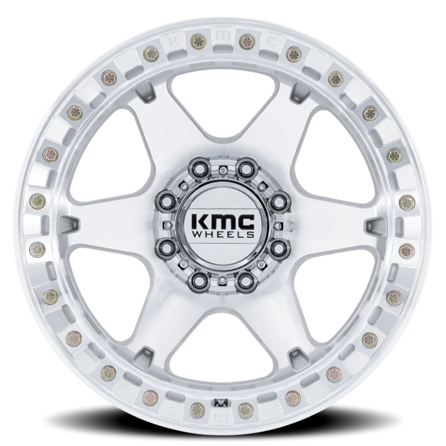 KMC VI Beadlock 20x10" 5x127mm 71.5mm CB -48mm Machined Silver