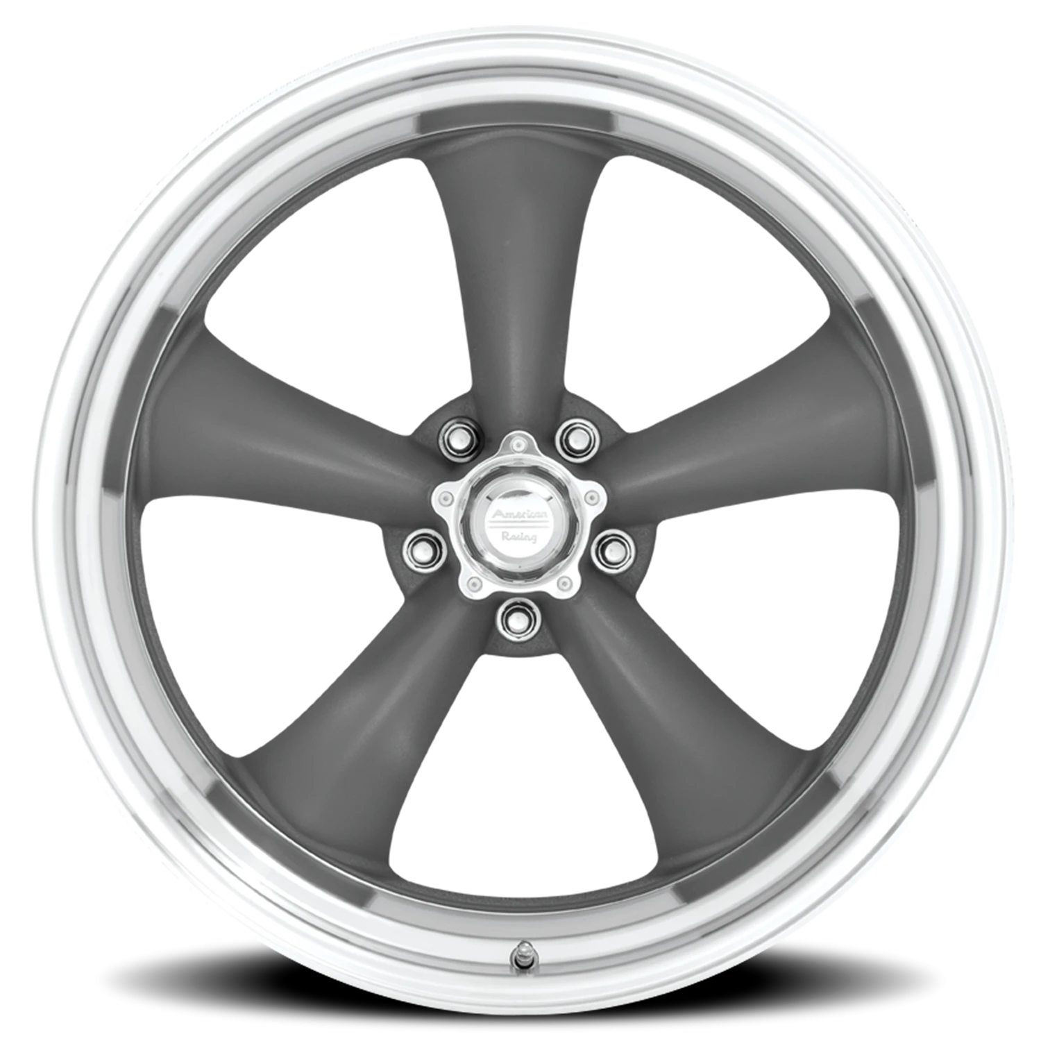 American Racing Classic Torq Thrust II 18x7" 5x127mm 83.06mm CB +6mm Mag Gray Machined Lip