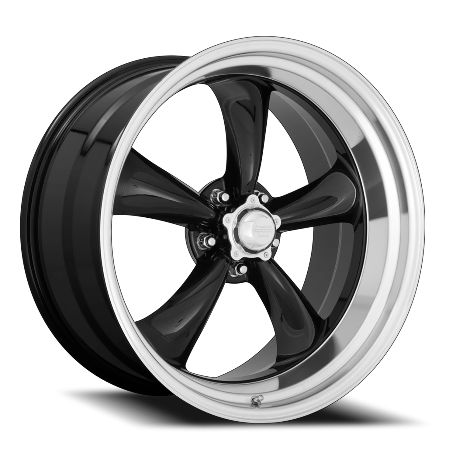 American Racing Torq Thrust II 22x11" 5x139.7mm 87.1mm CB +18mm Gloss Black Machined Lip