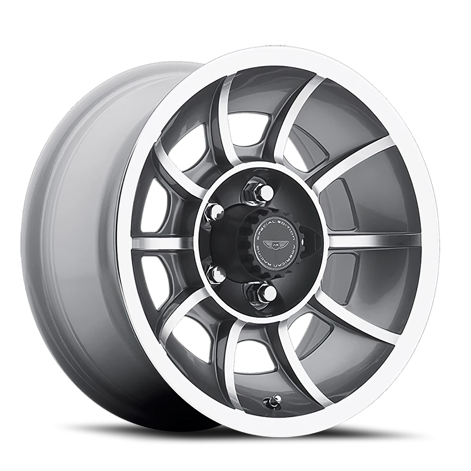 American Racing Vector 15x8.5" 5x120.65mm 86mm CB +6mm Matte Anthracite Machined