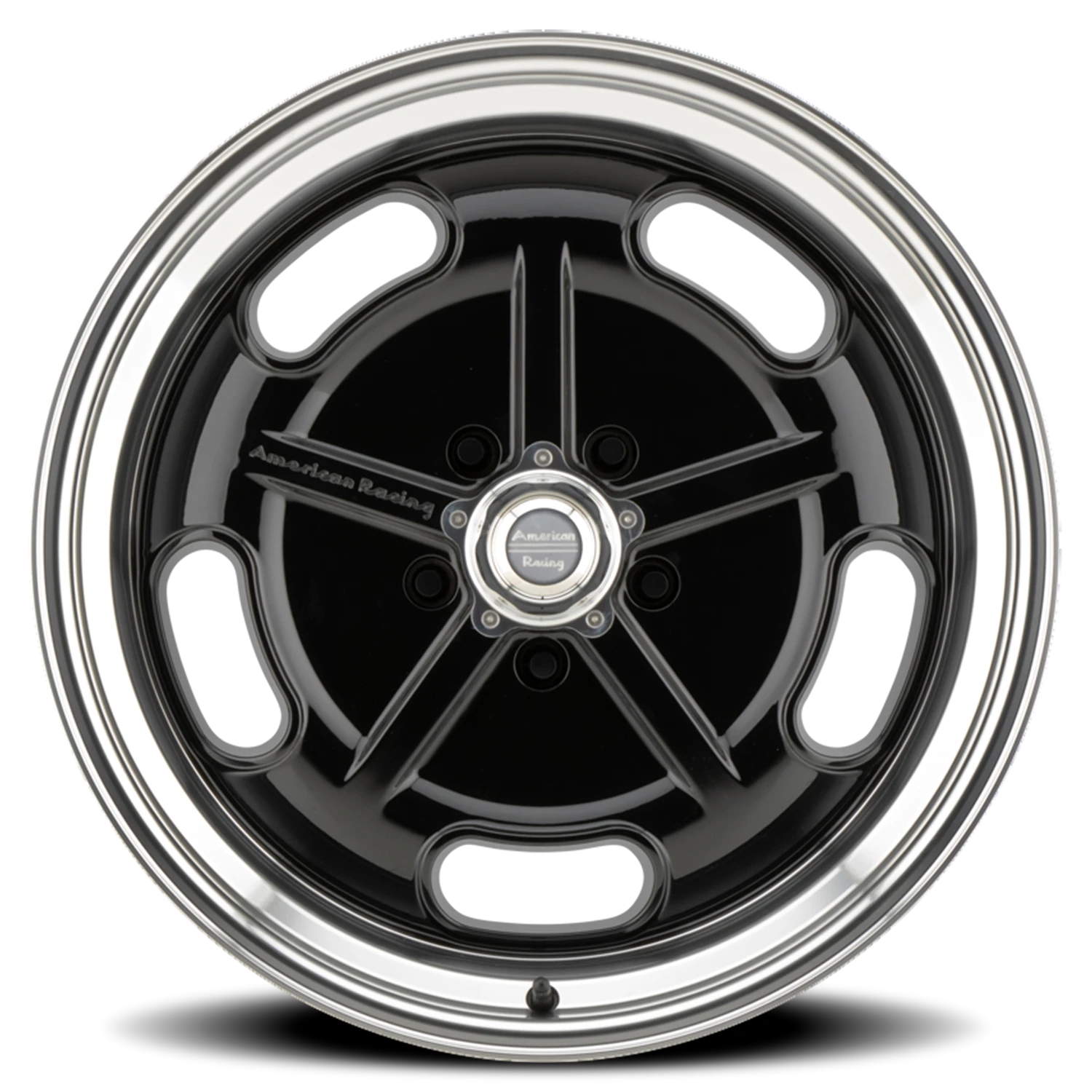 American Racing Salt Flat 22x8.5" 5x127mm 78.1mm CB 0mm Gloss Black Diamond Cut Lip