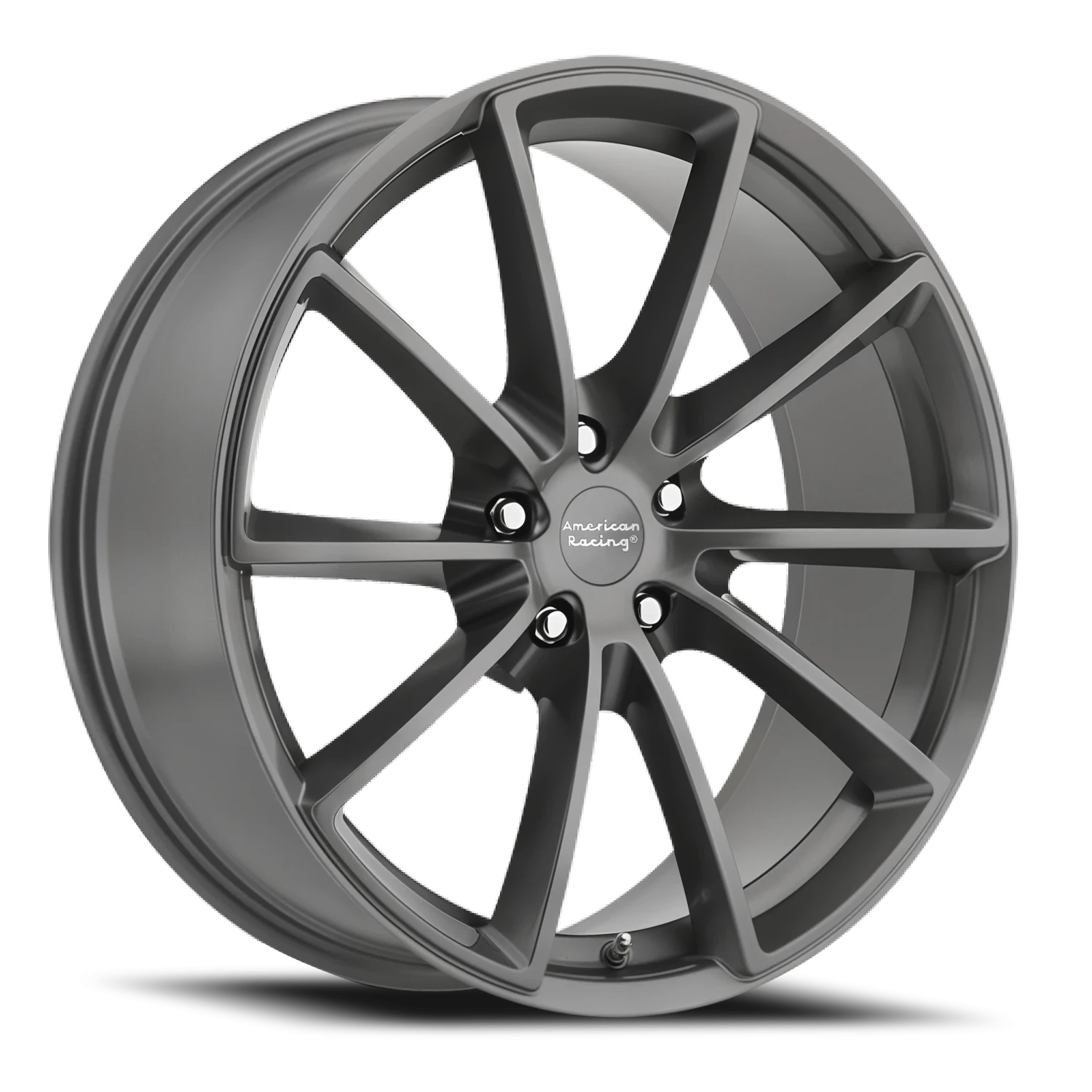 American Racing Fast Back 18x9" 5x114.3mm 72.6mm CB +38mm Anthracite Machined Face