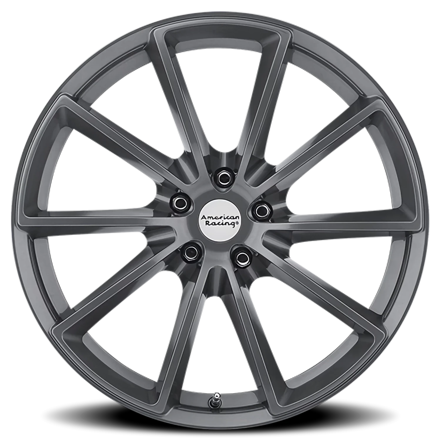 American Racing Fast Back 18x9" 5x114.3mm 72.56mm CB +38mm Anthracite Machined Face
