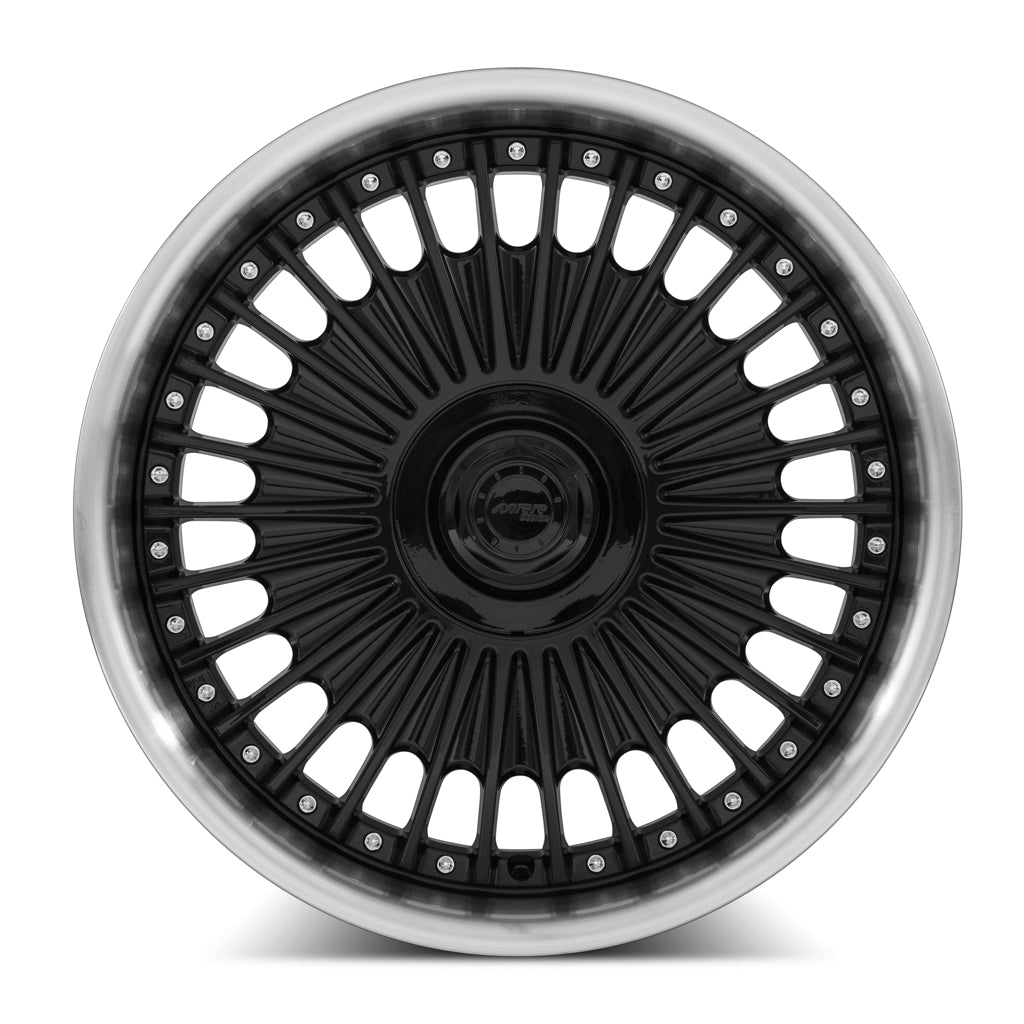MRR VP4 19x9.5 35 5x112mm 66.6mm Black Machined Lip