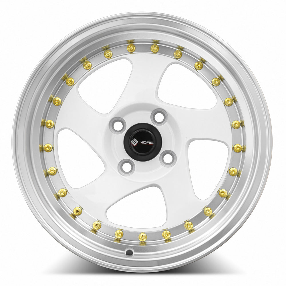 Vors VR2 15x8 20 4x100mm 73.1mm White Machine Lip