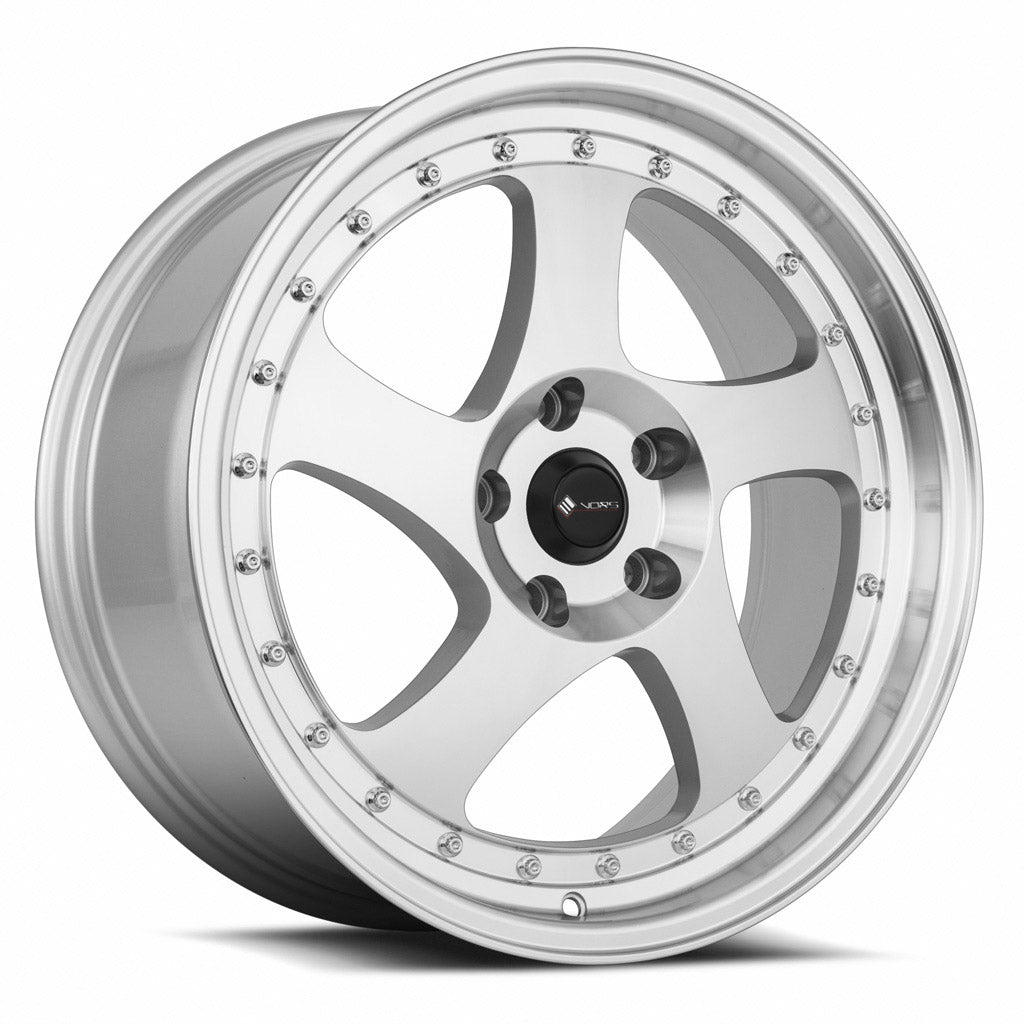 Vors VR2 18x8 35 5x115mm 73.1mm Silver Machined Face