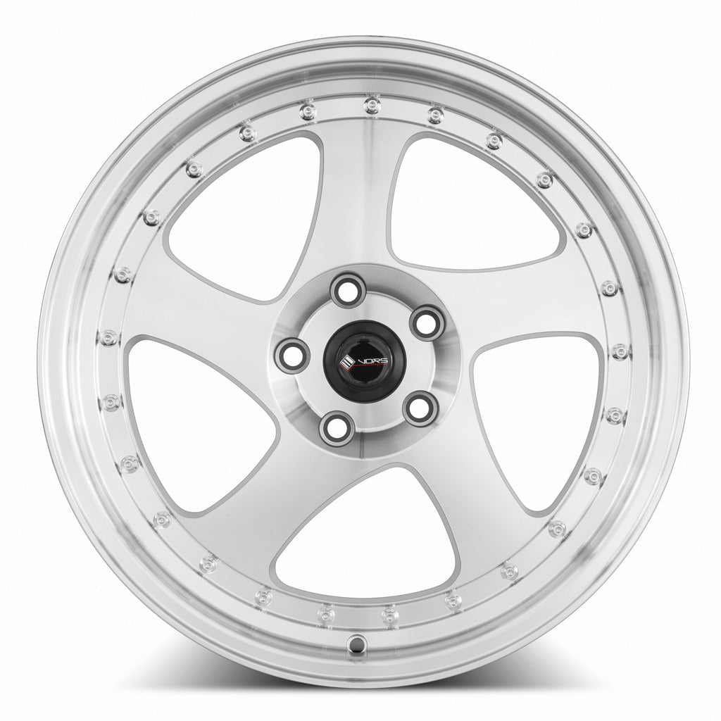 Vors VR2 18x8 35 5x115mm 73.1mm Silver Machined Face