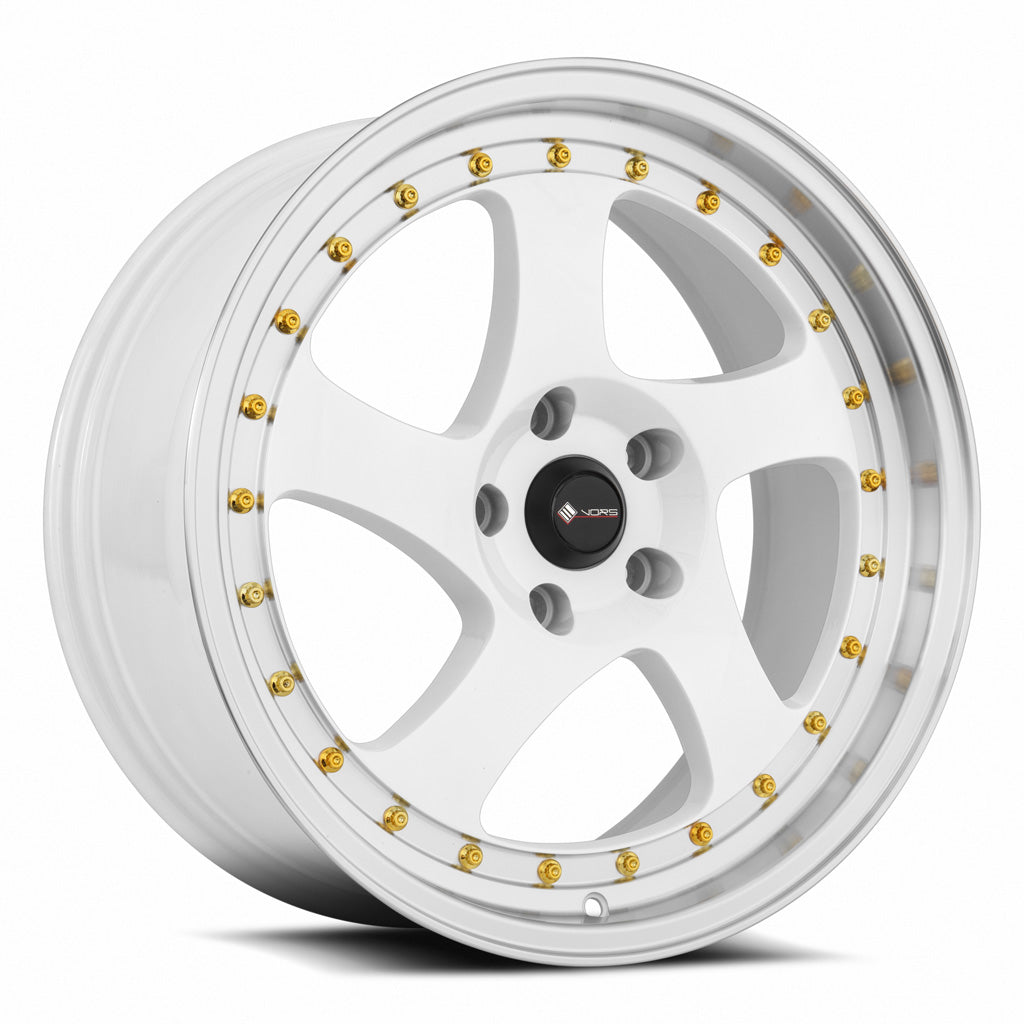 Vors VR2 18x8 35 5x108mm 73.1mm White Machine Lip