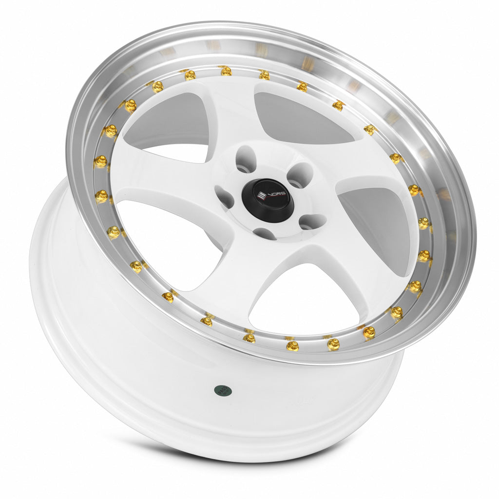 Vors VR2 18x8 35 5x108mm 73.1mm White Machine Lip