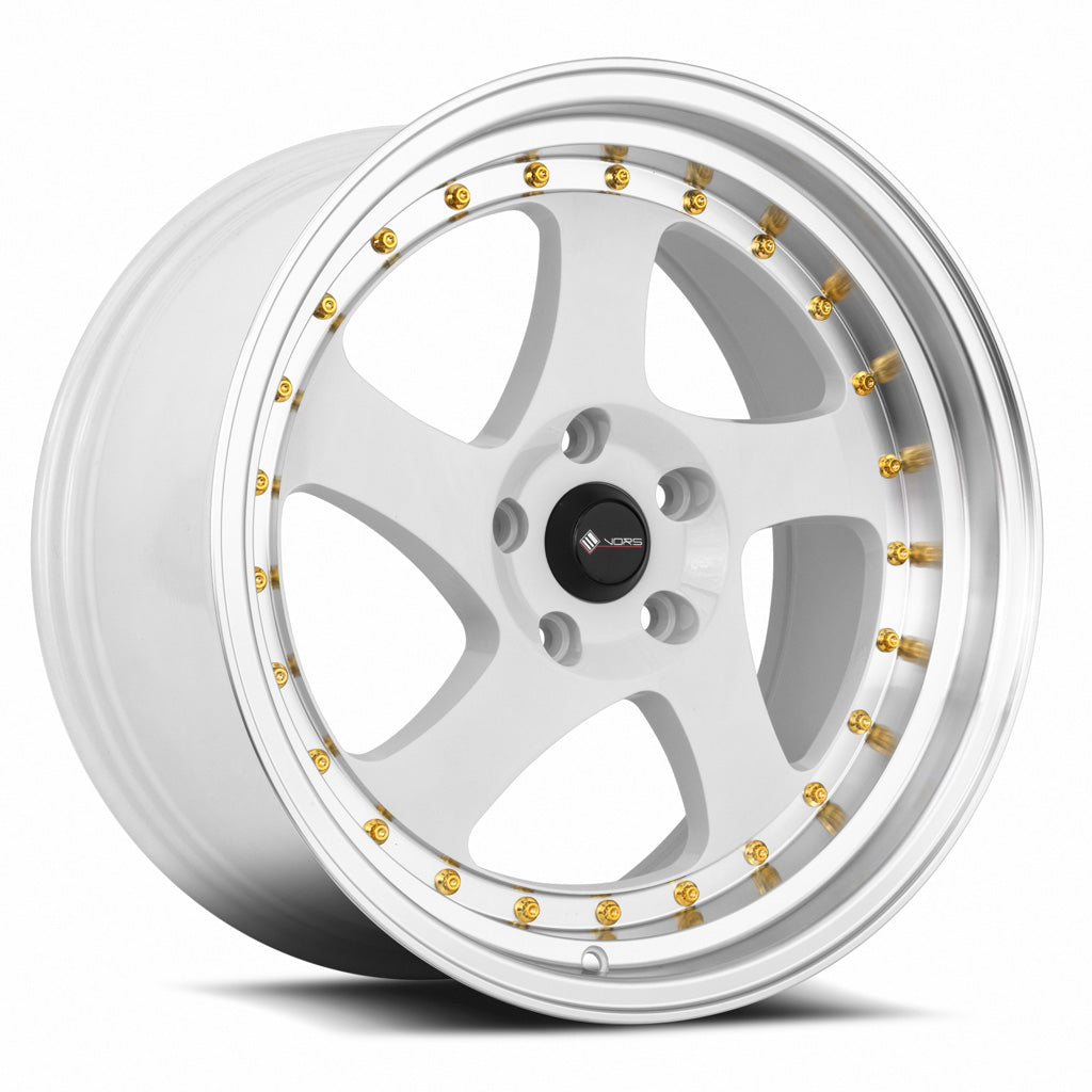 Vors VR2 18x9 35 5x112mm 73.1mm White Machine Lip