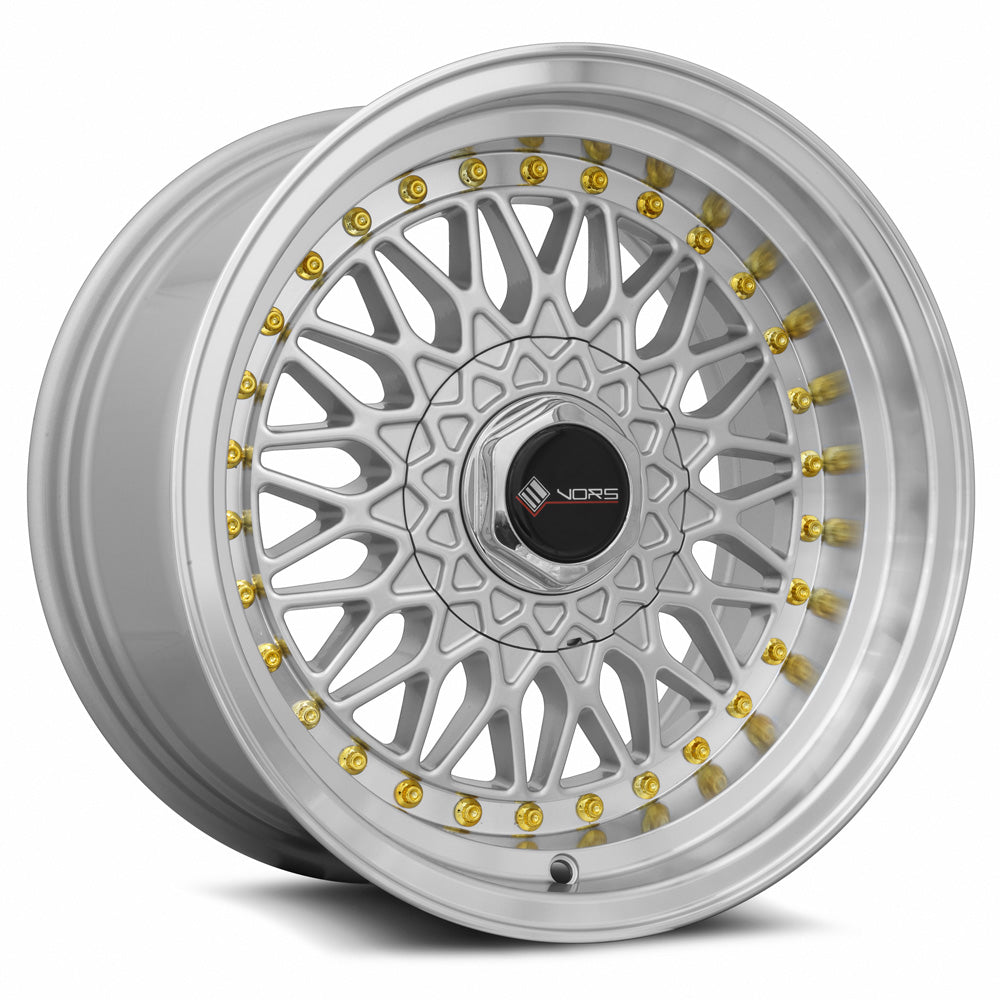 Vors VR3 15x8 20 4x100mm 73.1mm Silver Machined Face
