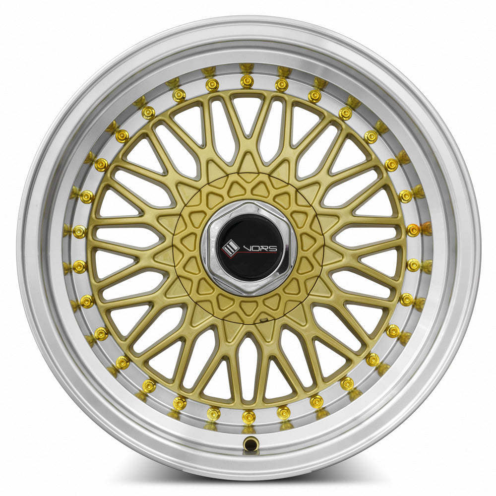 Vors VR3 15x8 20 4x100mm 73.1mm Gold Machined Lip