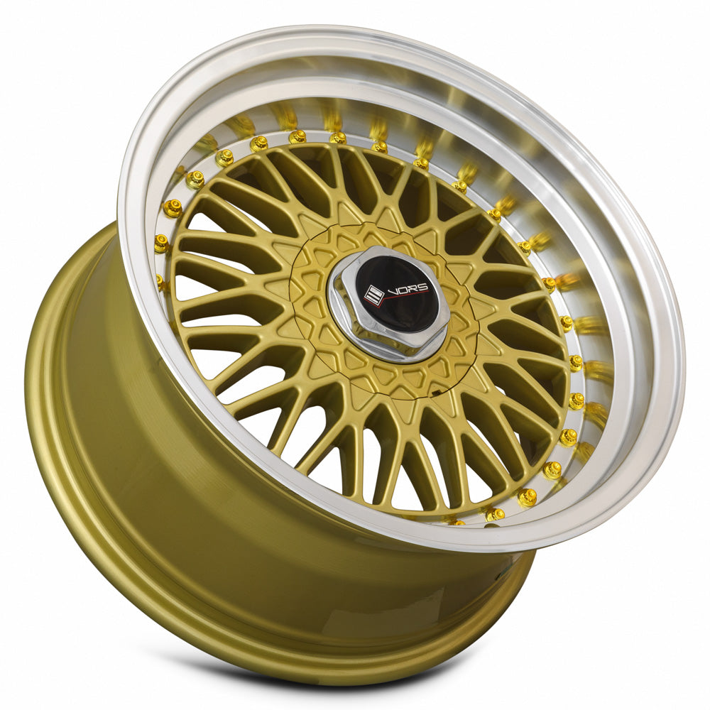 Vors VR3 16x8 20 4x100mm 73.1mm Gold Machined Lip