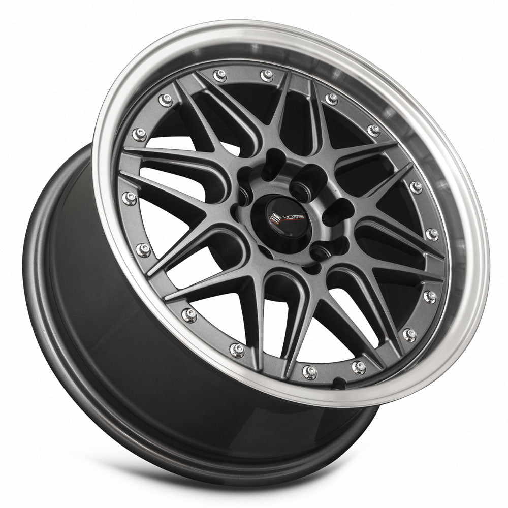 Vors VR7 15x7 35 4x108mm 73.1mm Gun Metal Machine Lip