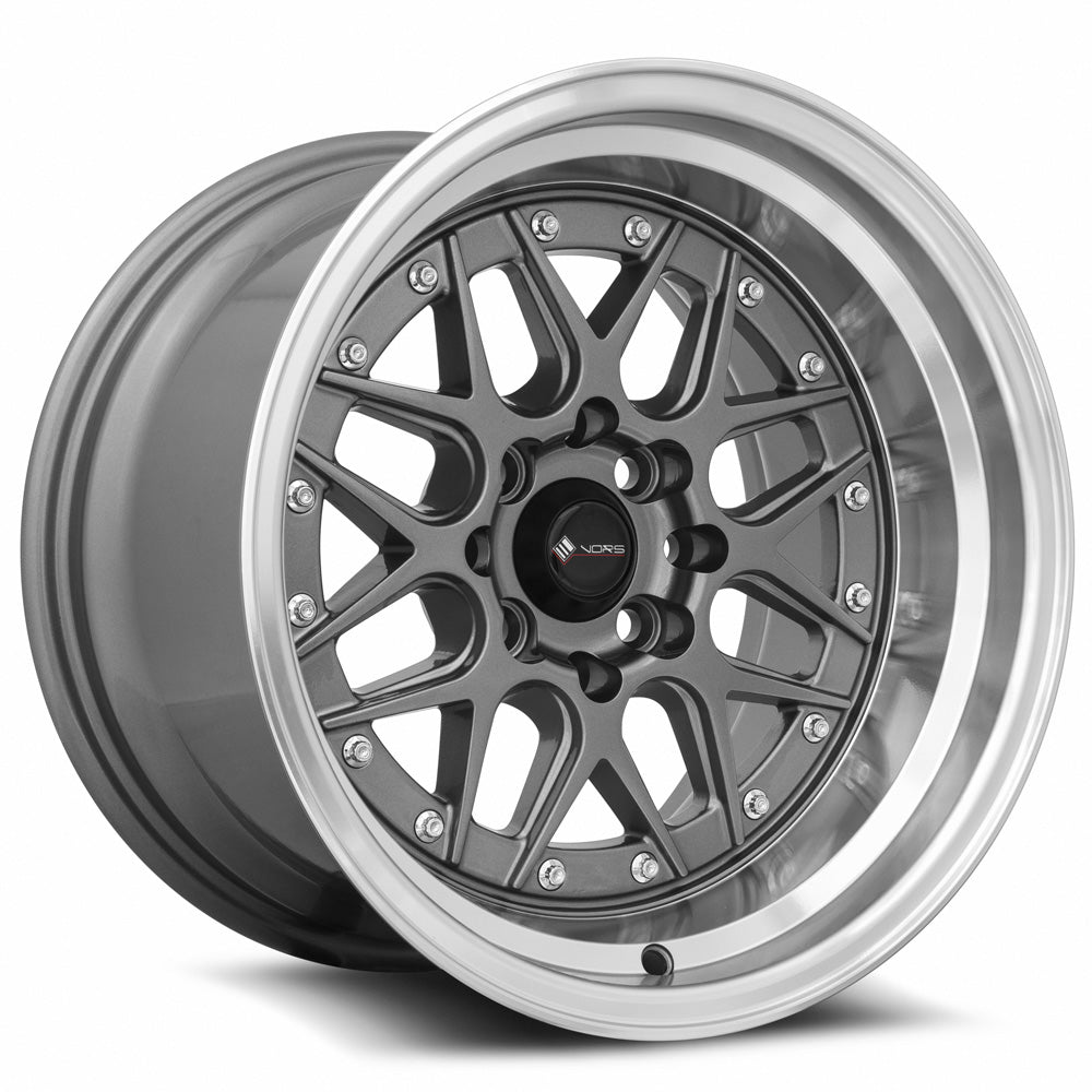 Vors VR7 15x9 0 4x100mm 73.1mm Gun Metal Machine Lip