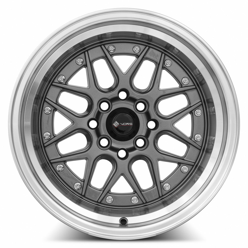 Vors VR7 15x9 0 4x100mm 73.1mm Gun Metal Machine Lip
