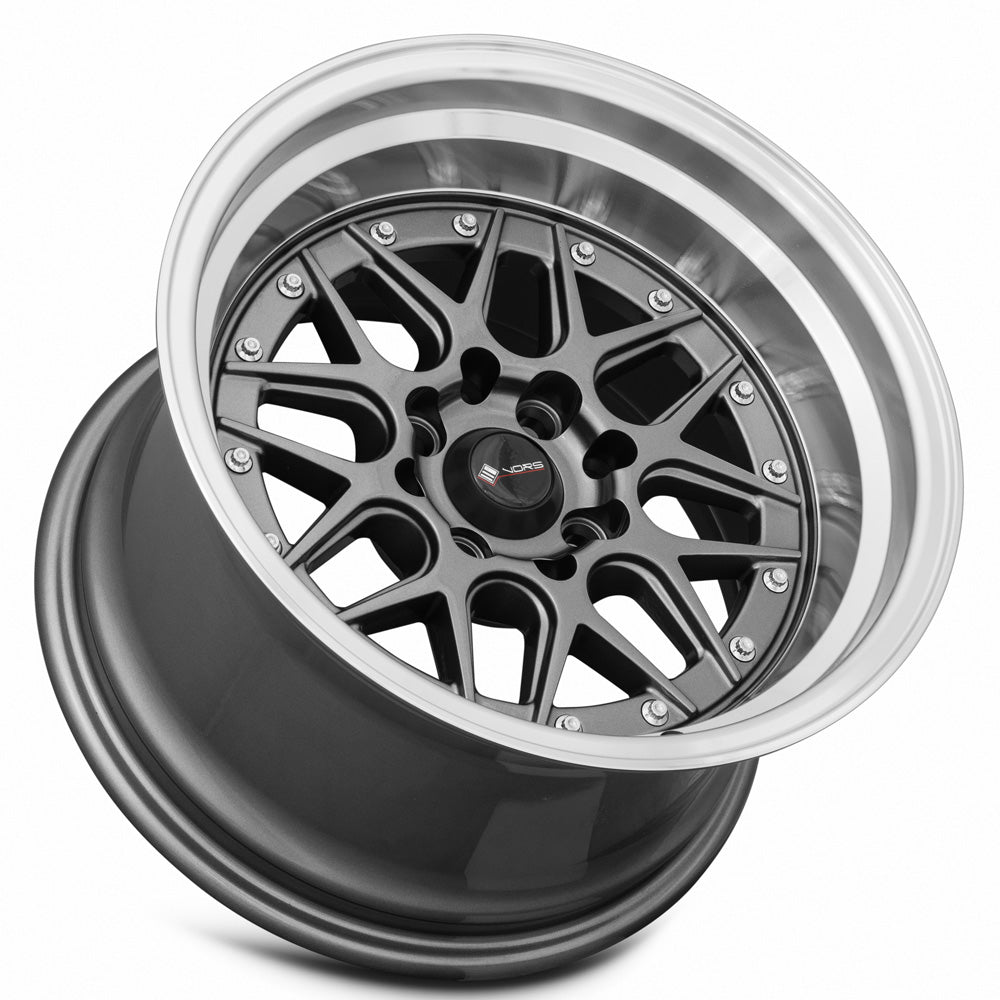 Vors VR7 15x9 0 4x108mm 73.1mm Gun Metal Machine Lip