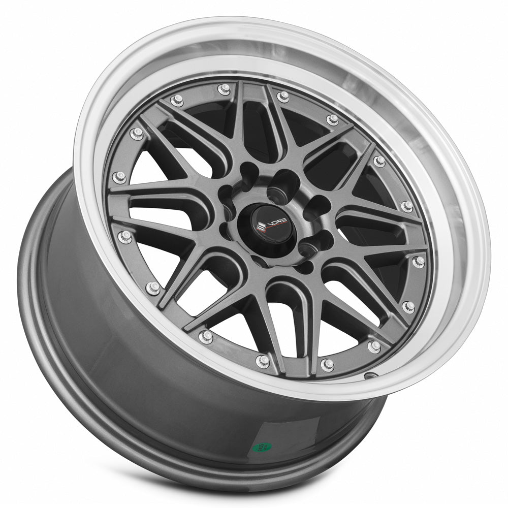 Vors VR7 16x8 20 4x98mm 73.1mm Gun Metal Machine Lip
