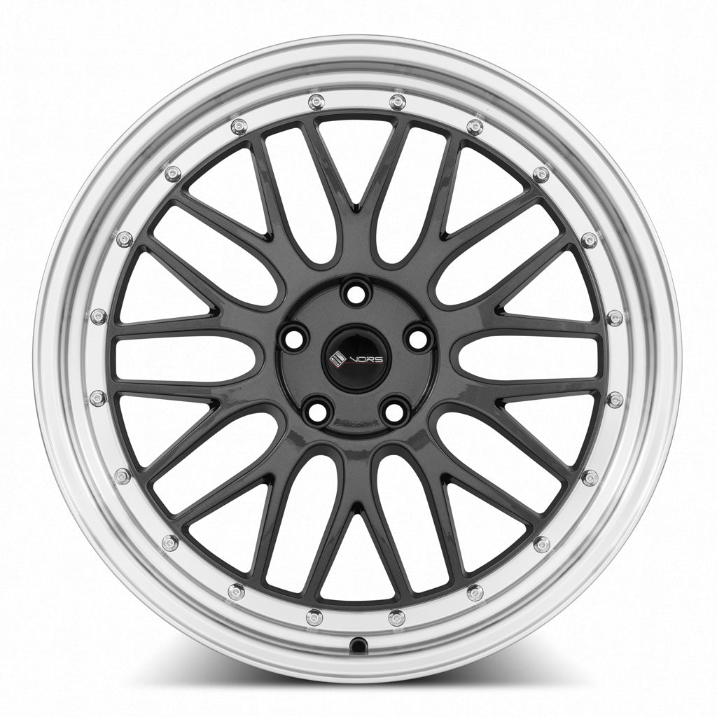 Vors VR8 20x8.5 35 5x120mm 73.1mm Hyper Black Machined Lip