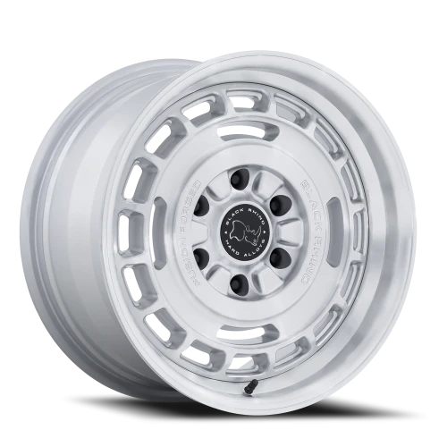 Black Rhino Vagabond 17x8.5" 6x139.7mm 106.1mm CB 0mm Gloss Silver Machined Face