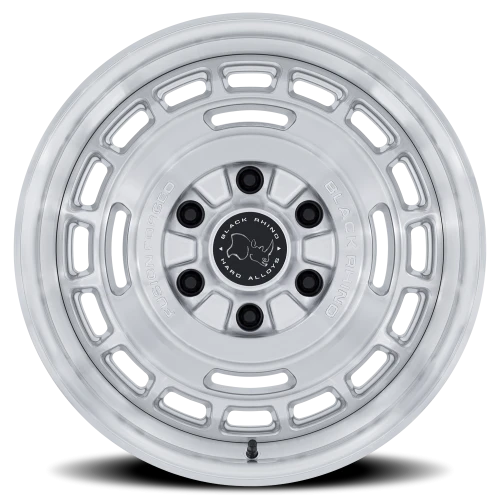 Black Rhino Vagabond 17x8.5" 6x139.7mm 106.1mm CB 0mm Gloss Silver Machined Face