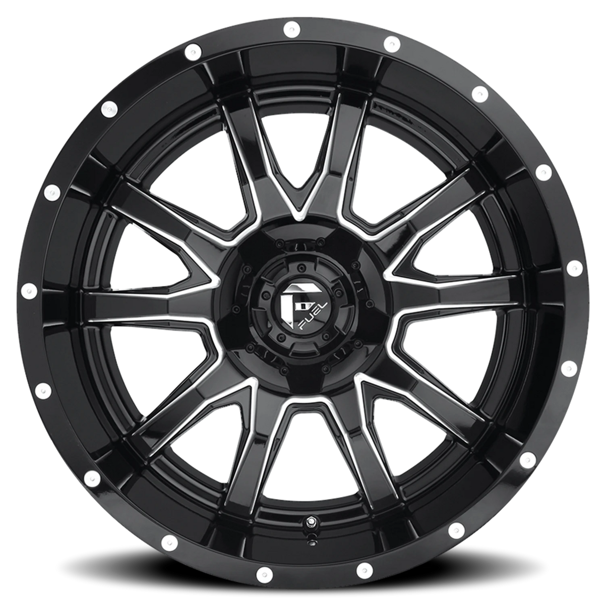 Fuel Vandal 20x12 -43 8x165.1mm 125.1mm Gloss Black Milled