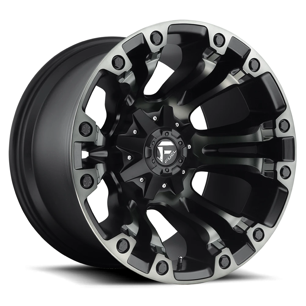 Fuel Vapor 18x9" 5x114.3mm 78.1mm CB +1mm Matte Black Double Dark Tint