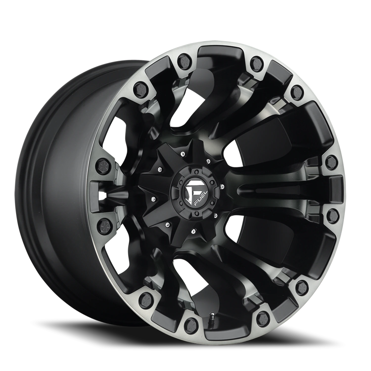 Fuel Vapor 18x9" 5x139.7mm 110.1mm CB +20mm Matte Black Gray Tint