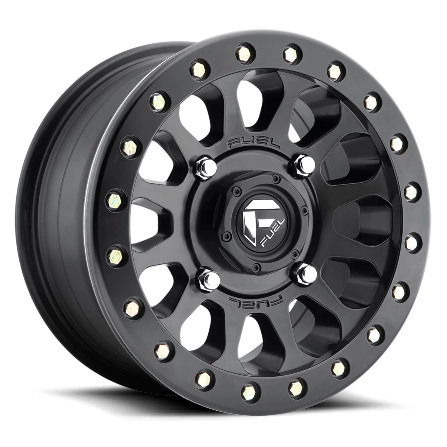 Fuel Vector UTV 15x7" 4x156mm 132mm CB +13mm Matte Black Beadlock