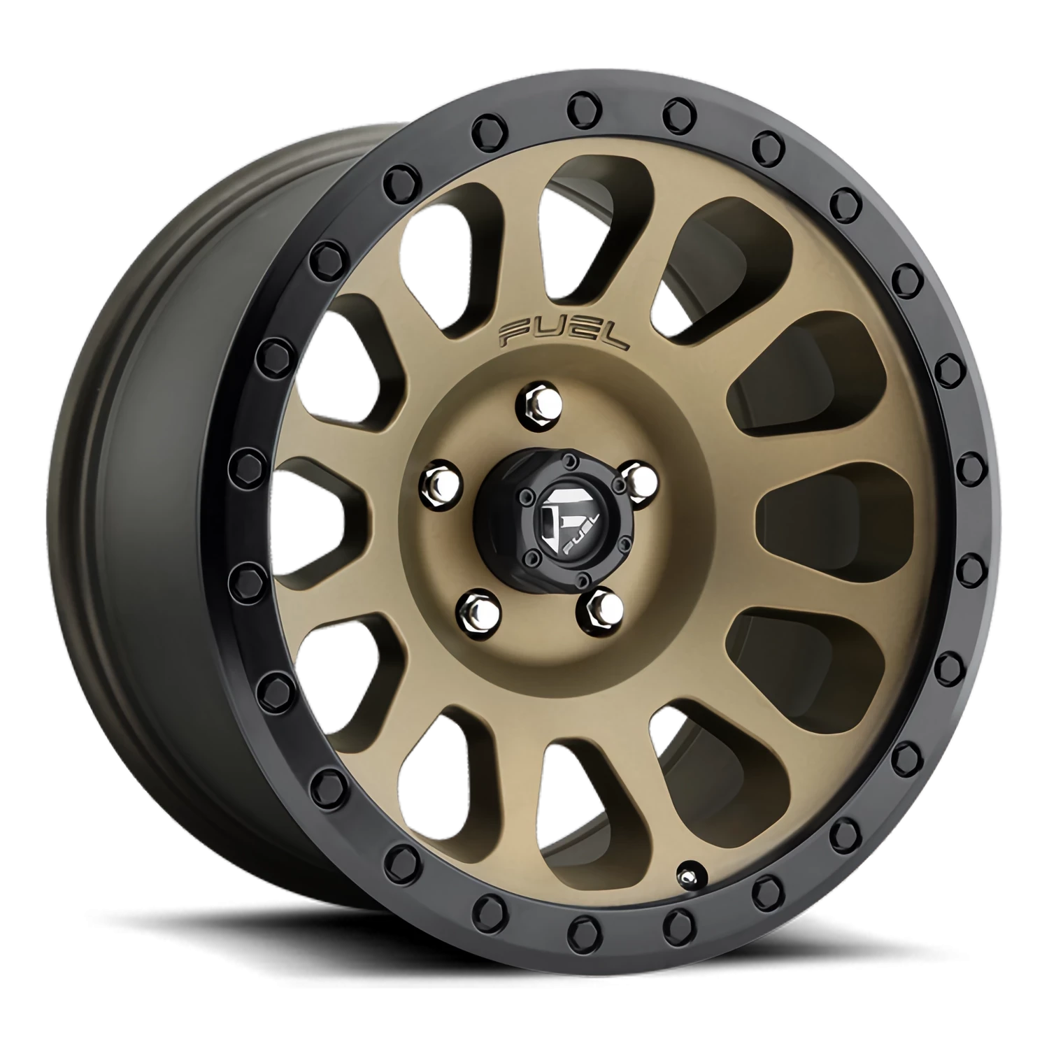 Fuel Vector 17x9" 5x127mm 78.1mm CB -12mm Bronze Black Bead Ring