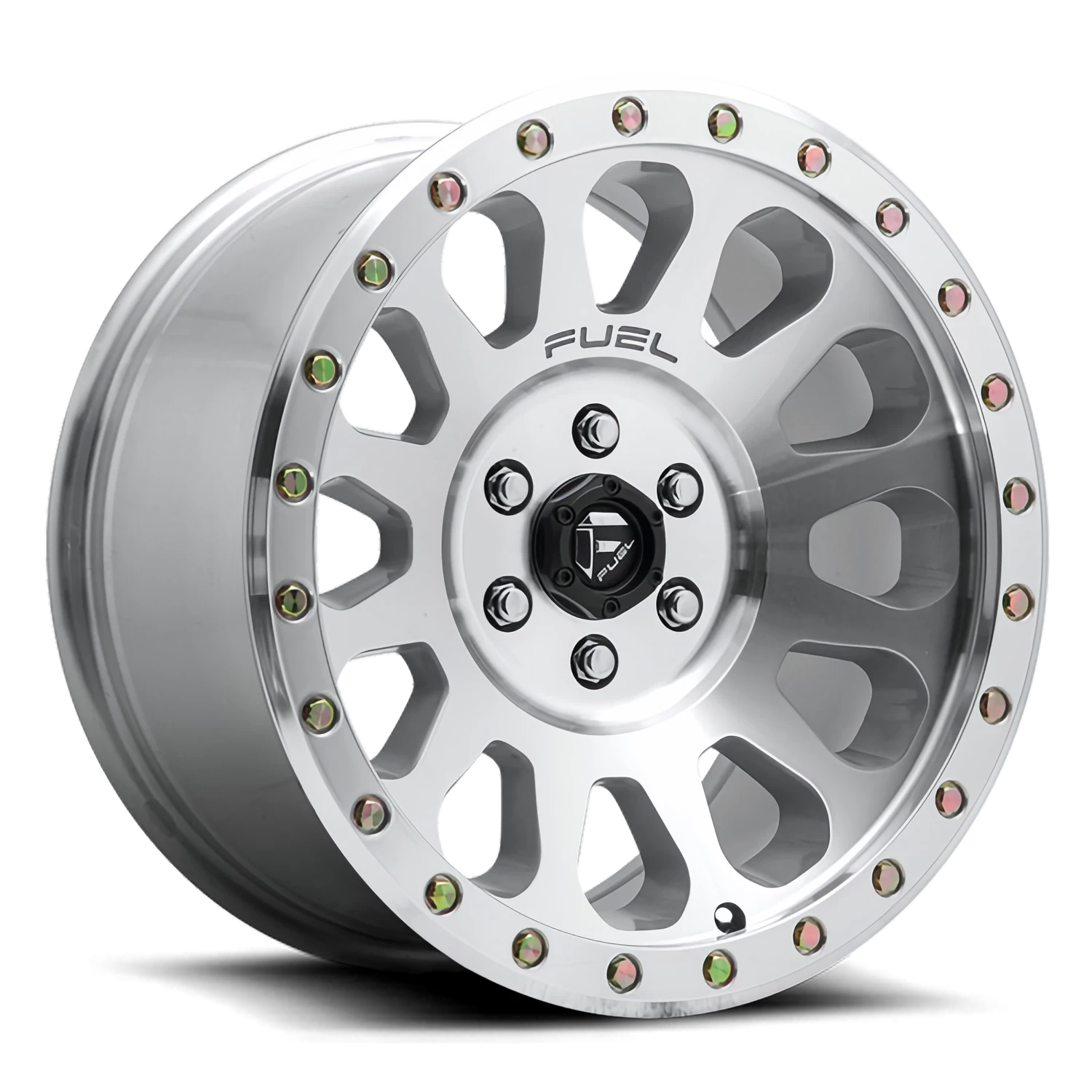 Fuel Vector 18x9" 6x139.7mm 106.1mm CB +1mm Machined Diamond Cut Clear Coat