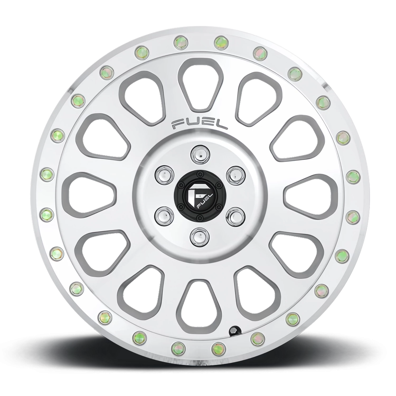 Fuel Vector 20x9" 6x139.7mm 106.1mm CB +1mm Machined Diamond Cut Clear Coat