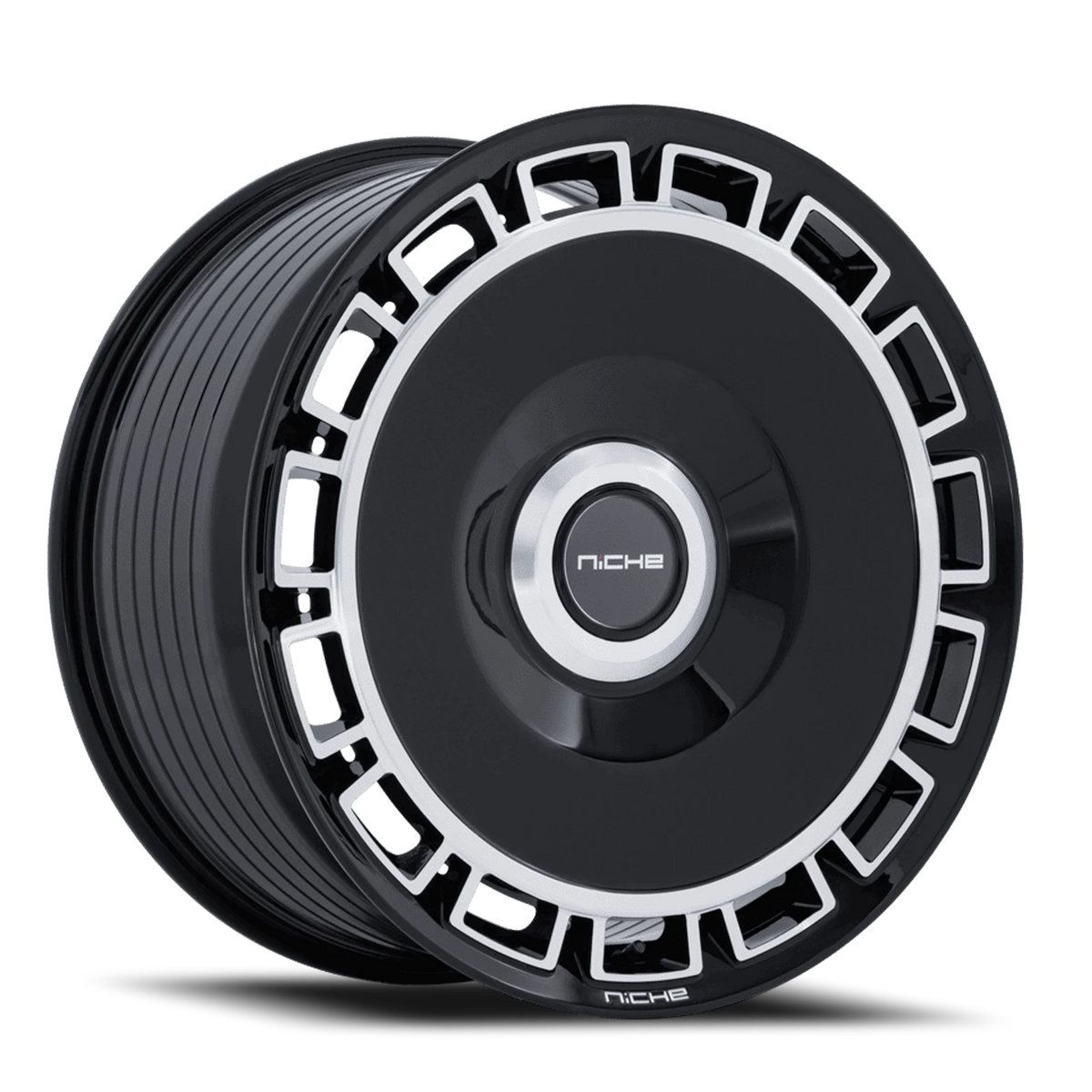 Niche Venice NC287 22x9 +38 5x108mm 72.56mm Gloss Black Machined Face