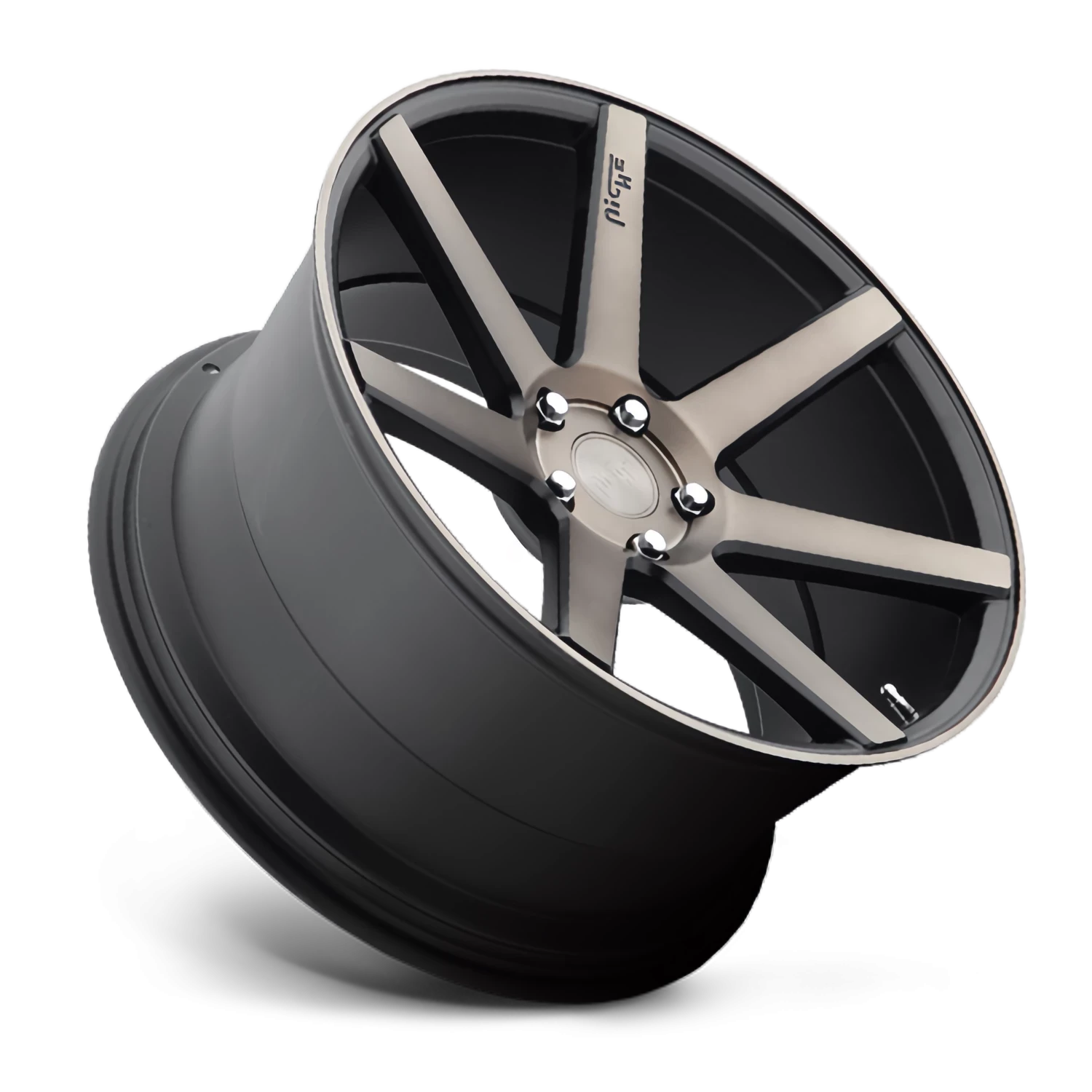 Niche Verona 19x9.5" 5x100mm 66.1mm CB +40mm Matte Black Machined-Dark Tint