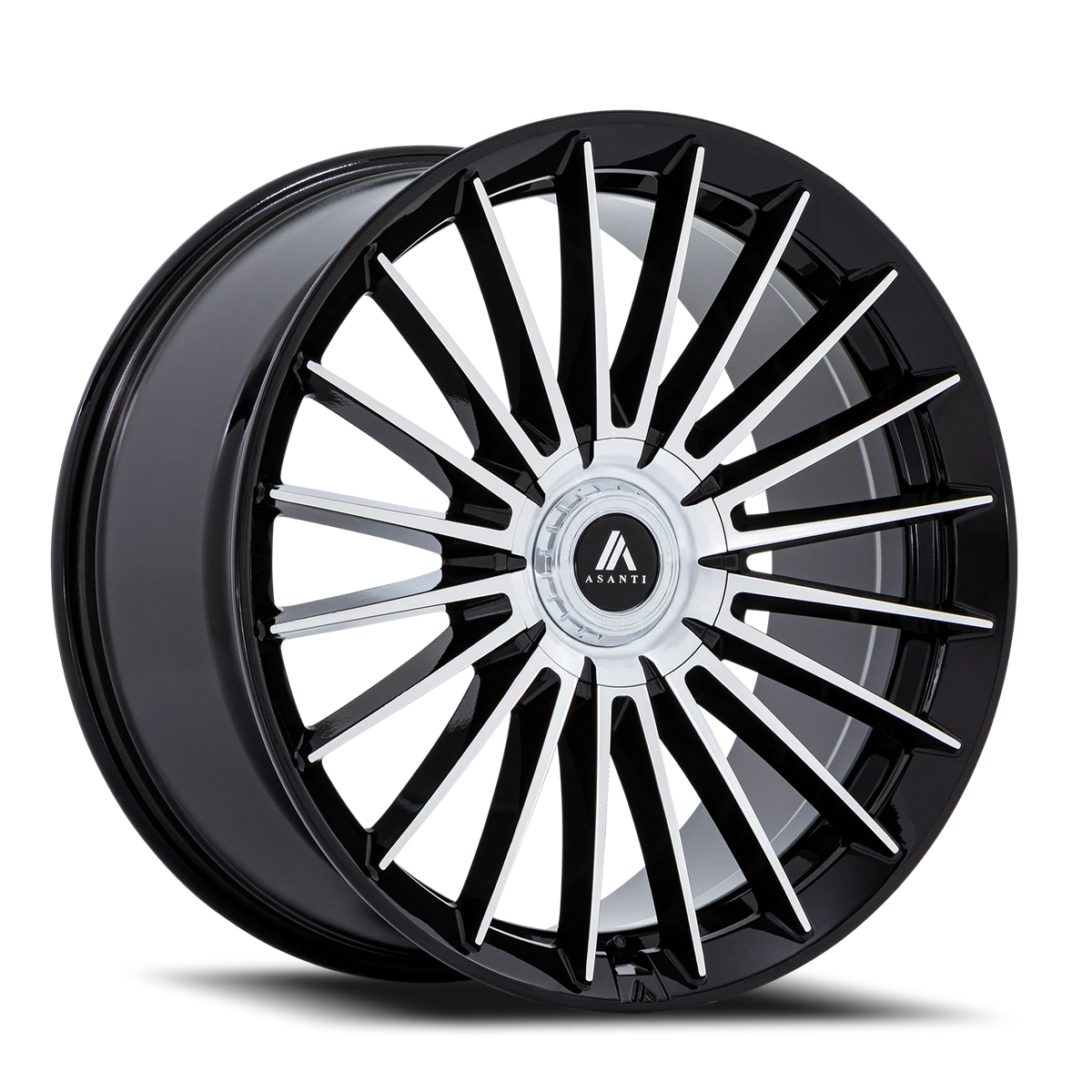 Asanti Black Label Viceroy 24x10 +35 5x112mm 72.56mm Gloss Black Machined Face
