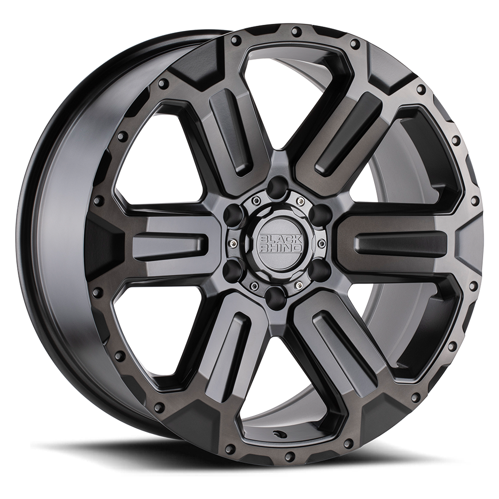 Black Rhino Wanaka 20x9" 6x139.7mm 112.1mm CB +12mm Matte Gunmetal Brushed Face-Gunmetal Tint