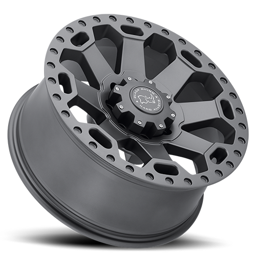 Black Rhino Warlord 17x9" 8x165.1mm 122.1mm CB +12mm Matte Gunmetal